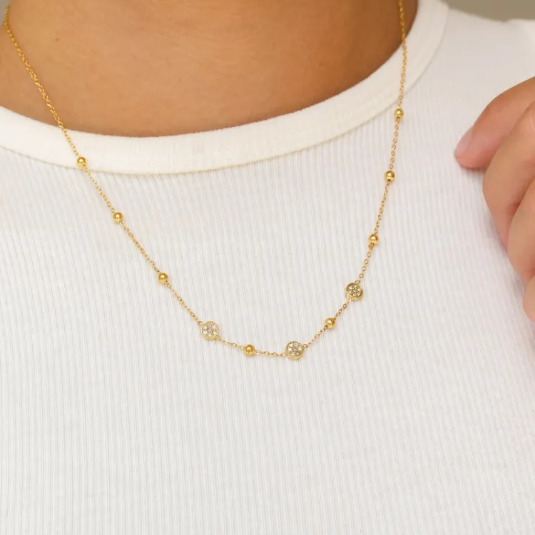 waterproof ketting in verguld staal - OCEANA
