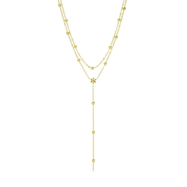 waterproof Y-ketting in verguld staal - OCEANA