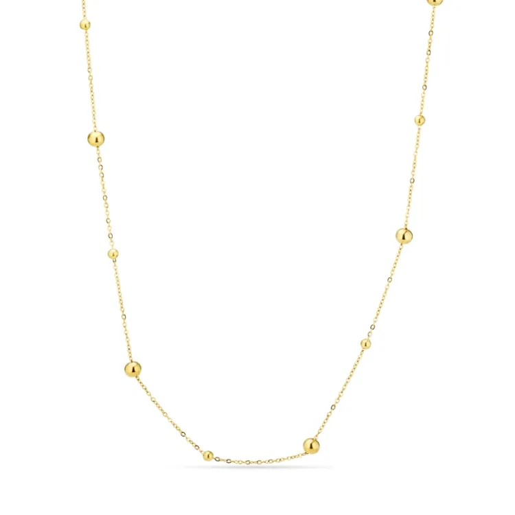 waterproof bolletje ketting in verguld staal - OCEANA