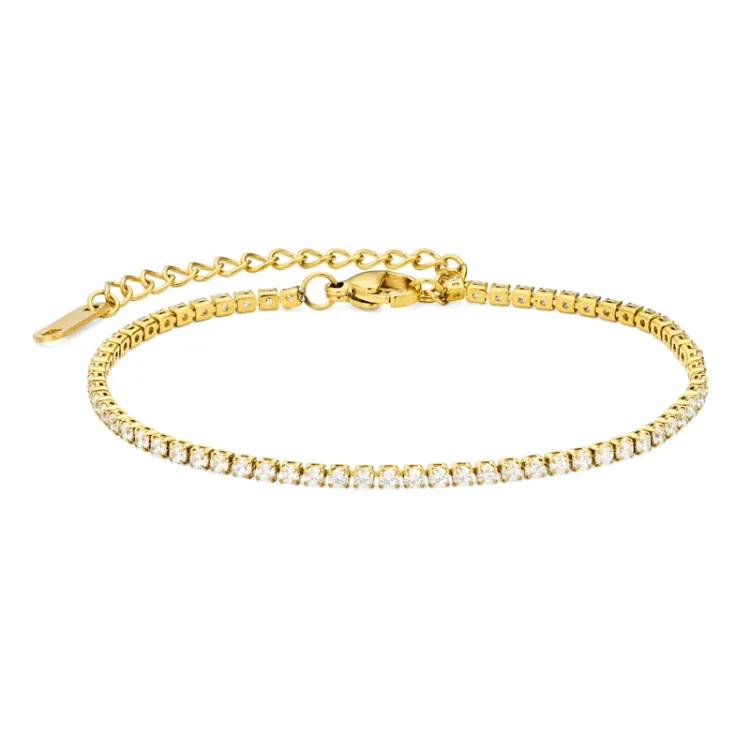 waterproof zirkoon armband in verguld staal - OCEANA