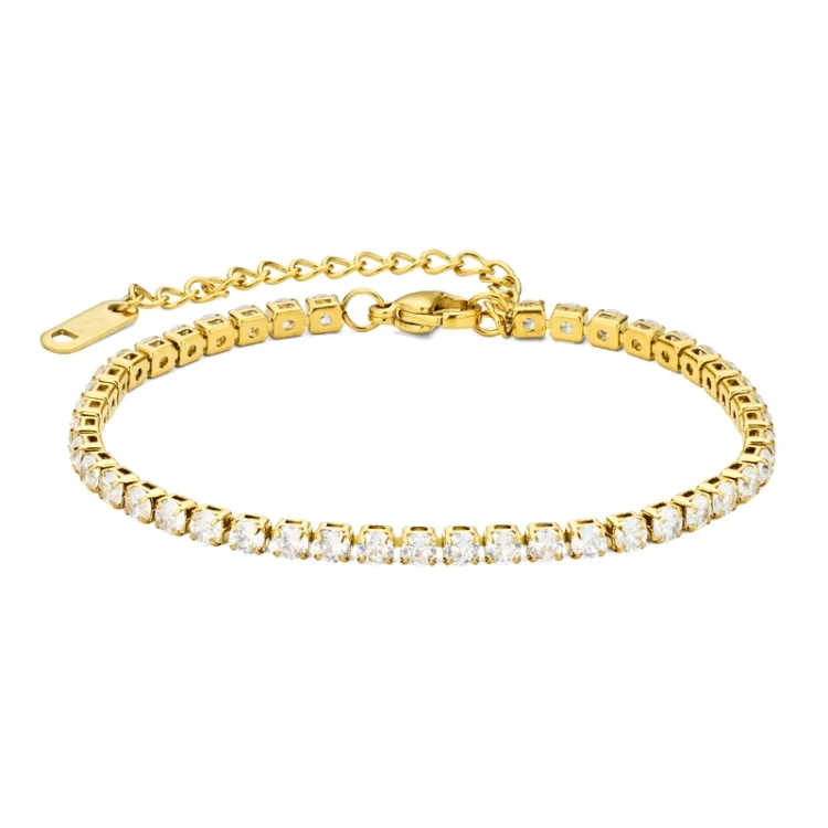waterproof zirkoon armband in verguld staal - OCEANA