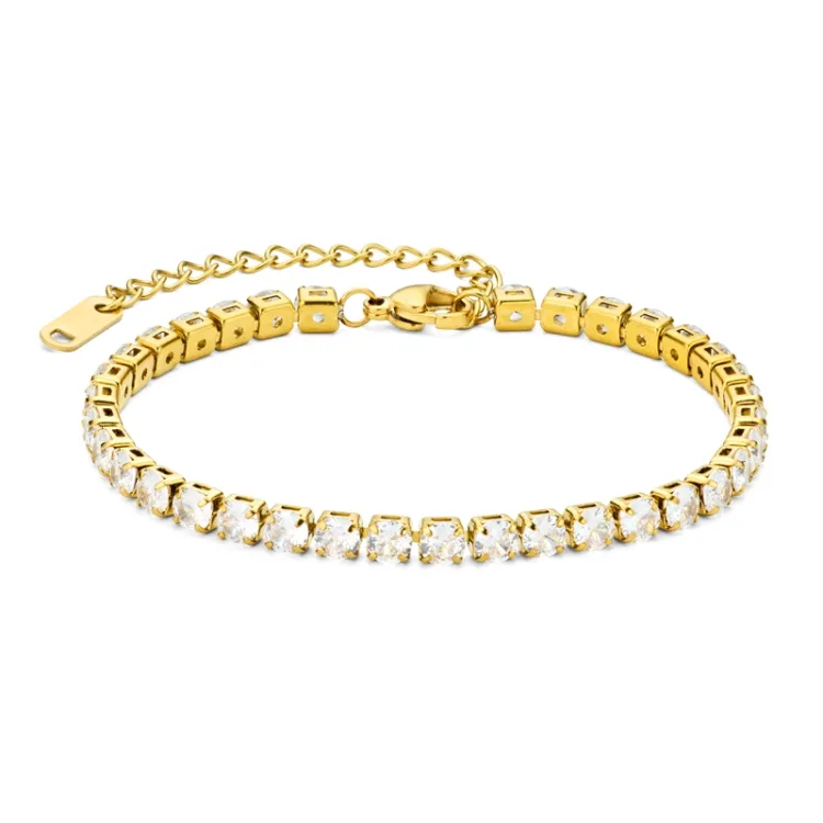 waterproof zirkoon armband in verguld staal - OCEANA