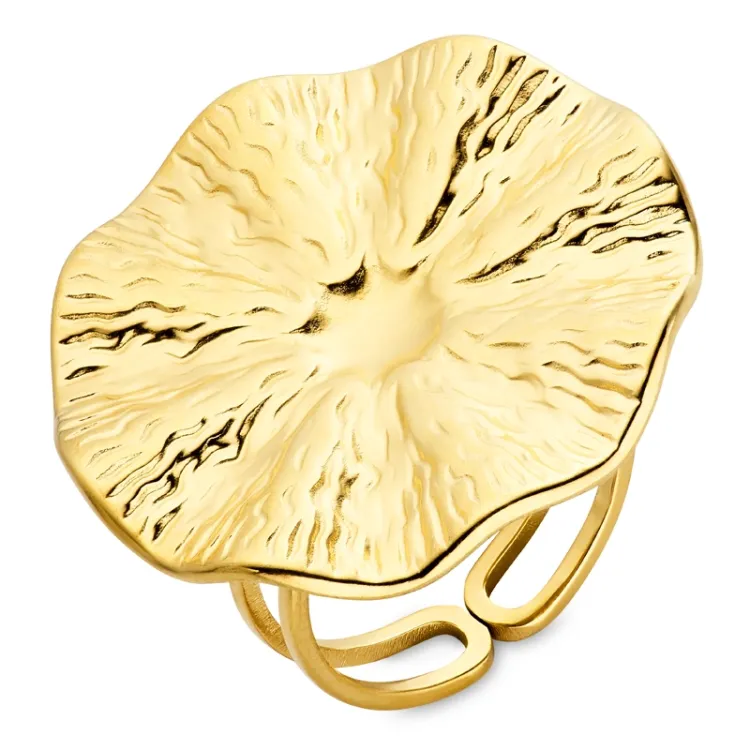 waterproof ring in verguld staal - OCEANA