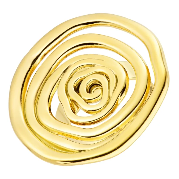 waterproof roze ring in verguld staal - OCEANA
