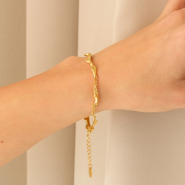 waterproof armband in verguld staal - OCEANA