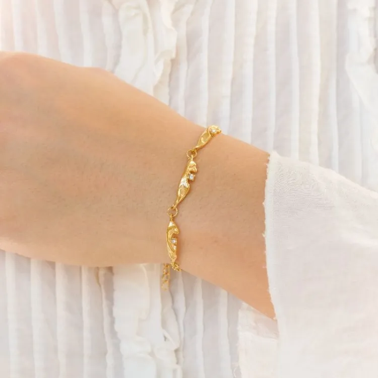 waterproof armband in verguld staal - OCEANA