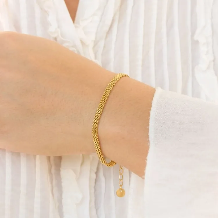 waterproof armband in verguld staal - OCEANA