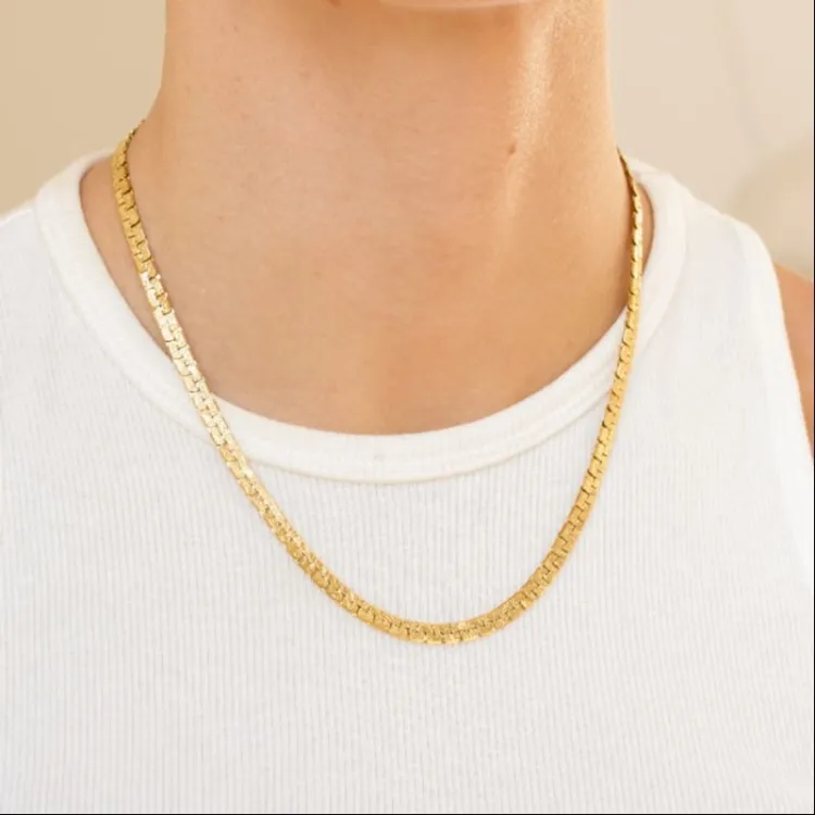 waterproof ketting in verguld staal - OCEANA
