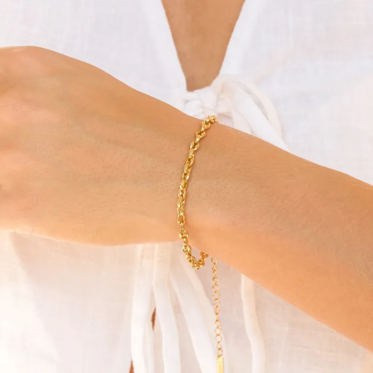 waterproof armband in verguld staal - OCEANA