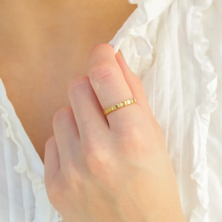 waterproof ring in verguld staal - OCEANA