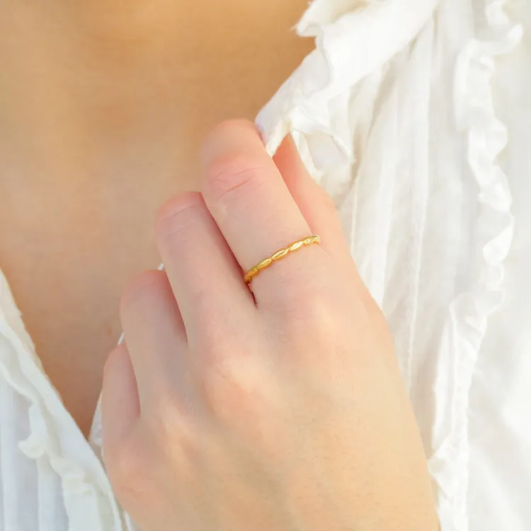 waterproof ring in verguld staal - OCEANA