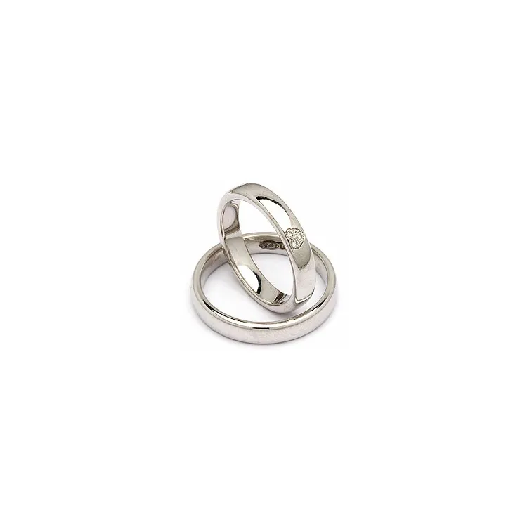 Trouwringen in zilver 0,03 ct