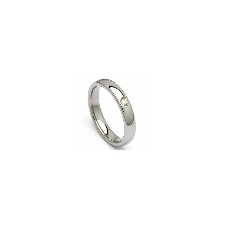 Trouwring in staal 0,05 ct