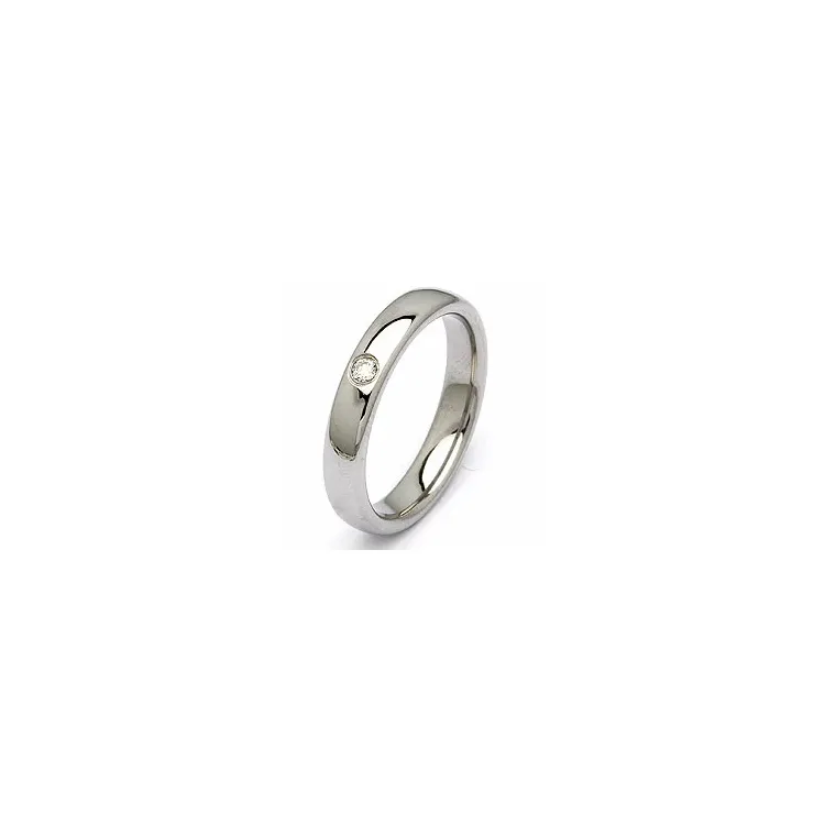 Trouwring in staal 0,05 ct