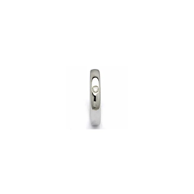 Trouwring in staal 0,05 ct