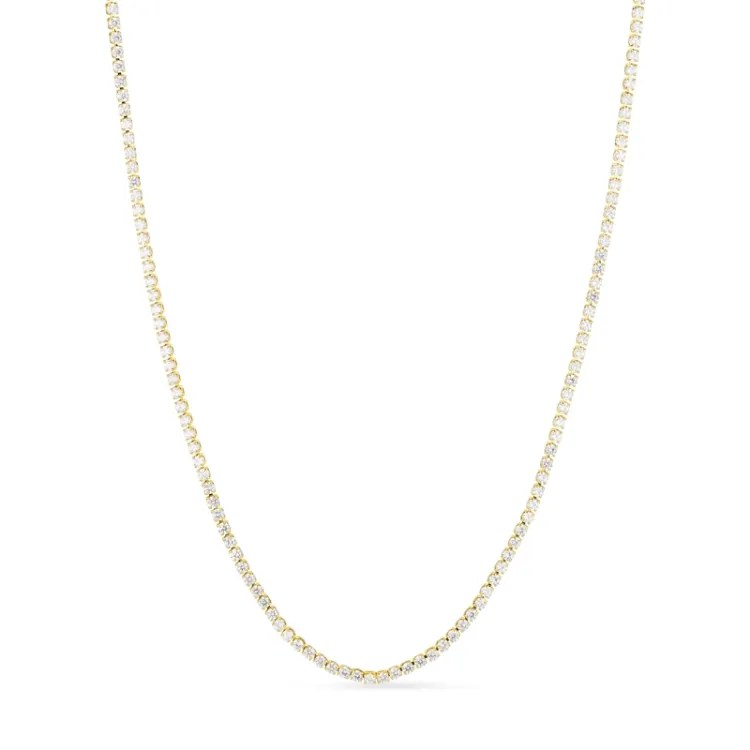 waterproof zirkoon ketting in verguld staal - OCEANA