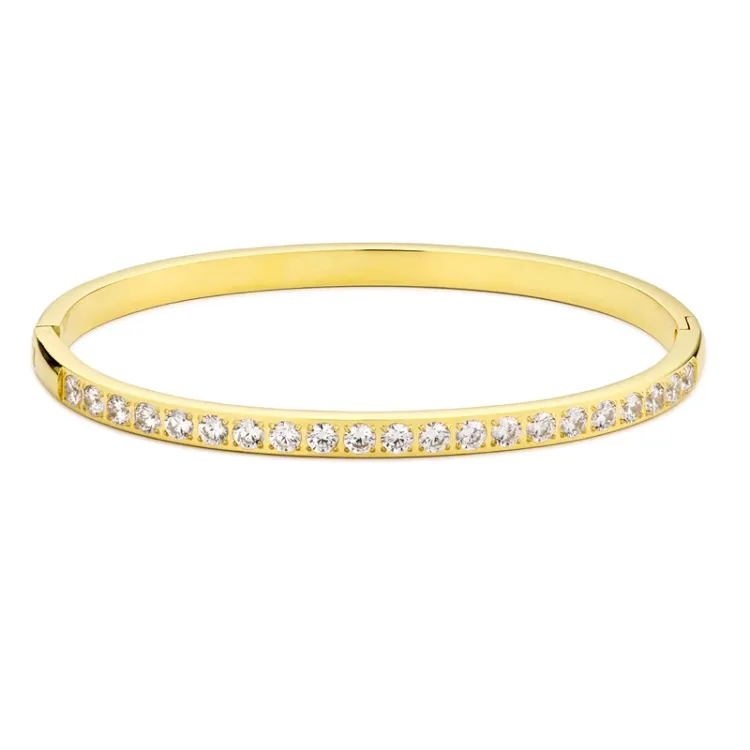 waterproof zirkoon armband in verguld staal - OCEANA