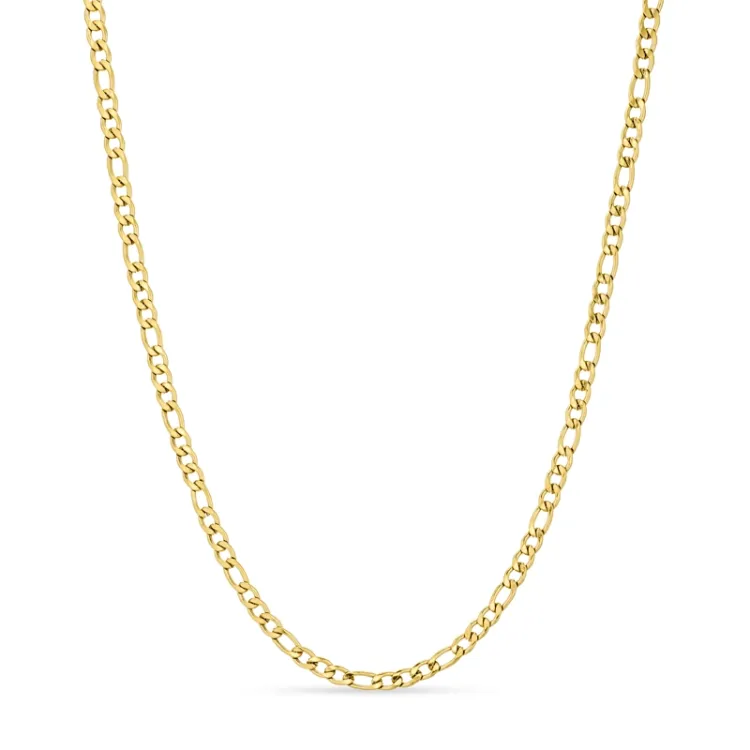 waterproof figaro ketting in verguld staal 45 cm x 3 mm  - OCEANA