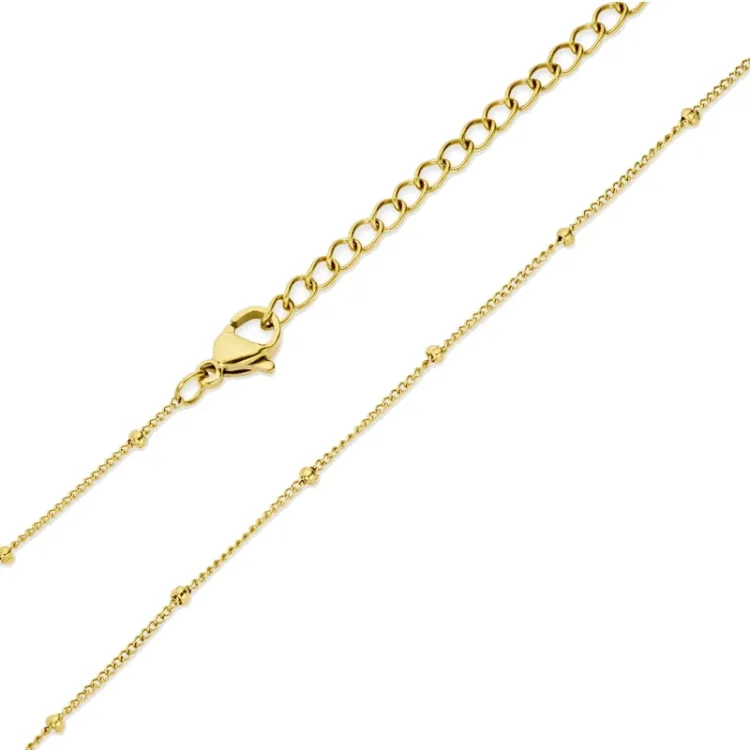 waterproof bolletje ketting in verguld staal 40+5 cm x 2,0 mm  - OCEANA