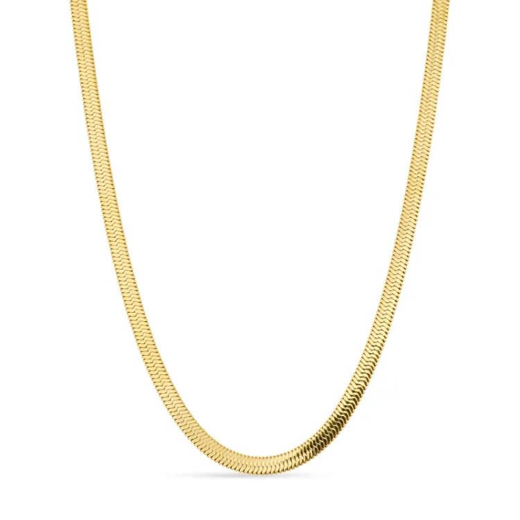 waterproof slangenketting in verguld staal 40+5 cm x 4 mm  - OCEANA
