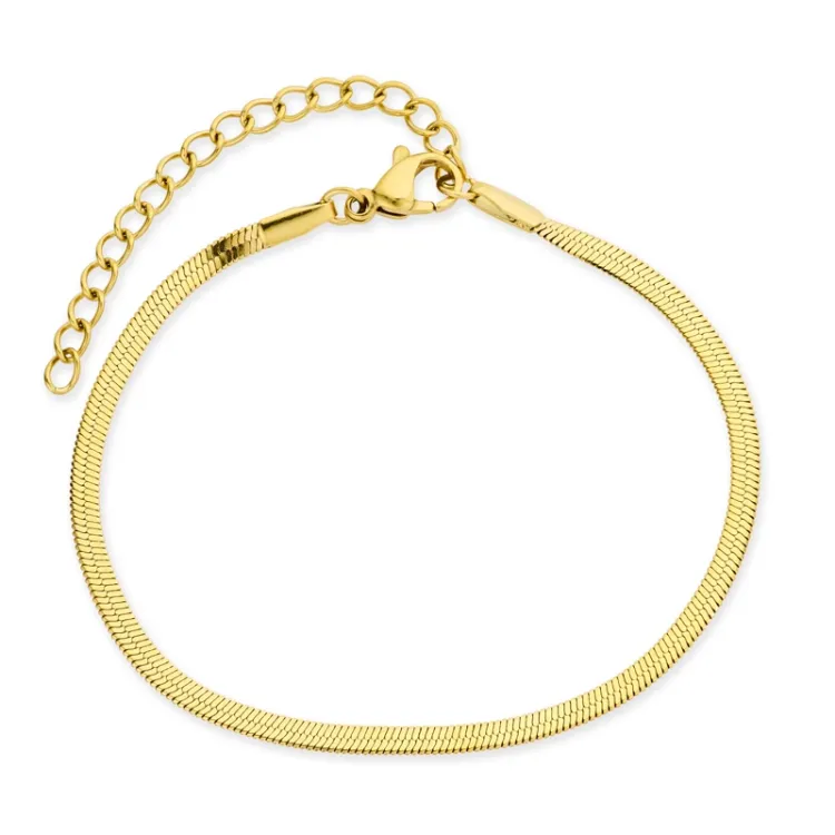 waterproof slangenarmband in verguld staal  x 2,5 mm  - OCEANA