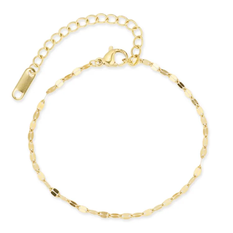 waterproof armband in verguld staal  x 2 mm  - OCEANA