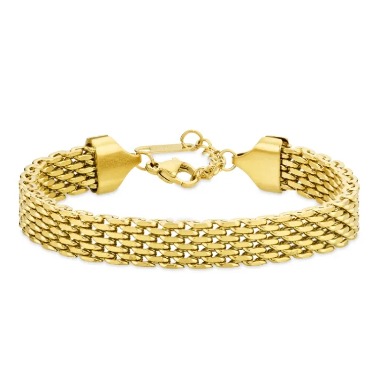 waterproof schakelarmband in verguld staal  x 8 mm  - OCEANA