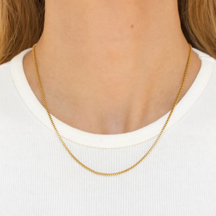 waterproof venetiaanse ketting in verguld staal  x 1,5 mm  - OCEANA