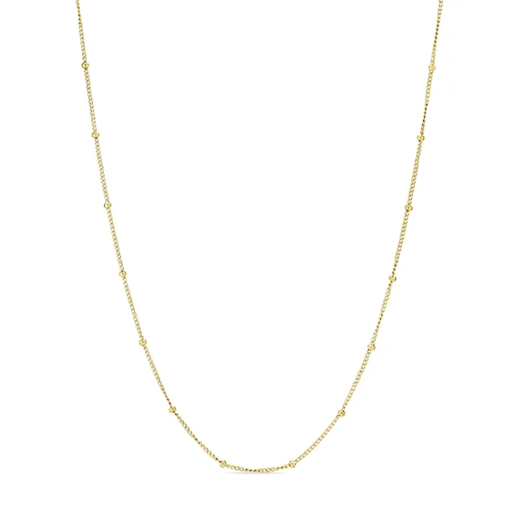 waterproof kogelketting in verguld staal  x 1,8 mm  - OCEANA