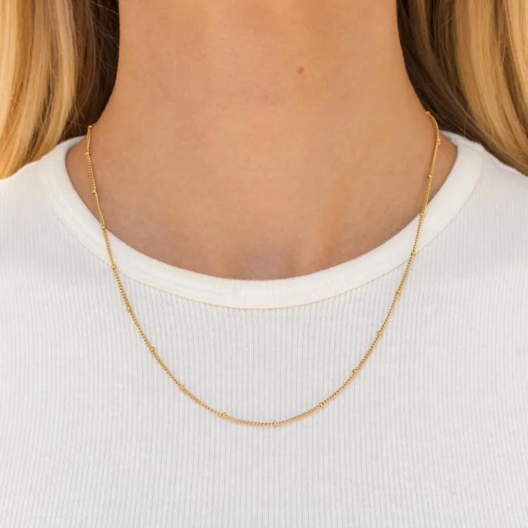 waterproof kogelketting in verguld staal  x 2,0 mm  - OCEANA