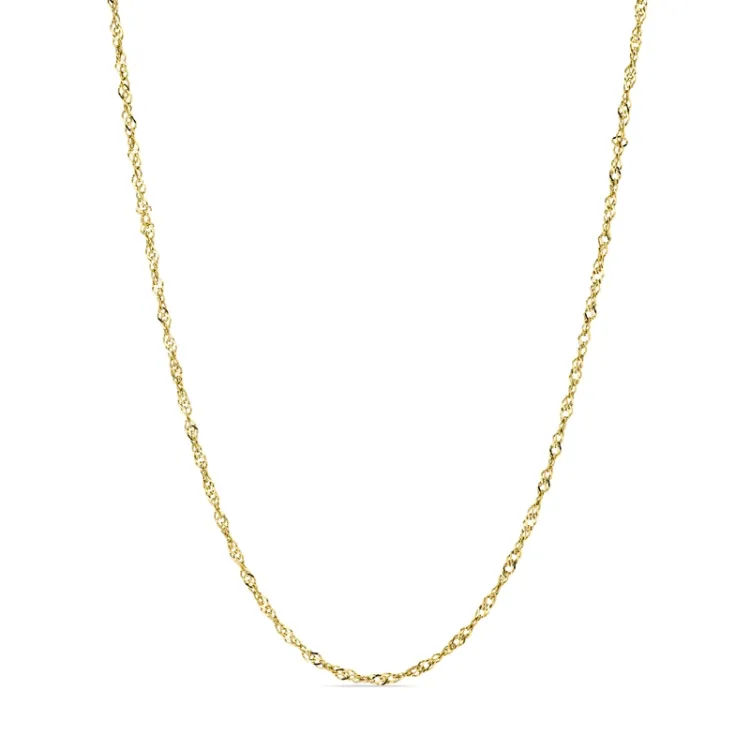 waterproof singapore ketting in verguld staal  x 2,0 mm  - OCEANA