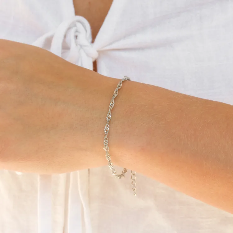 waterproof singapore armband in staal  x 2,5 mm  - OCEANA