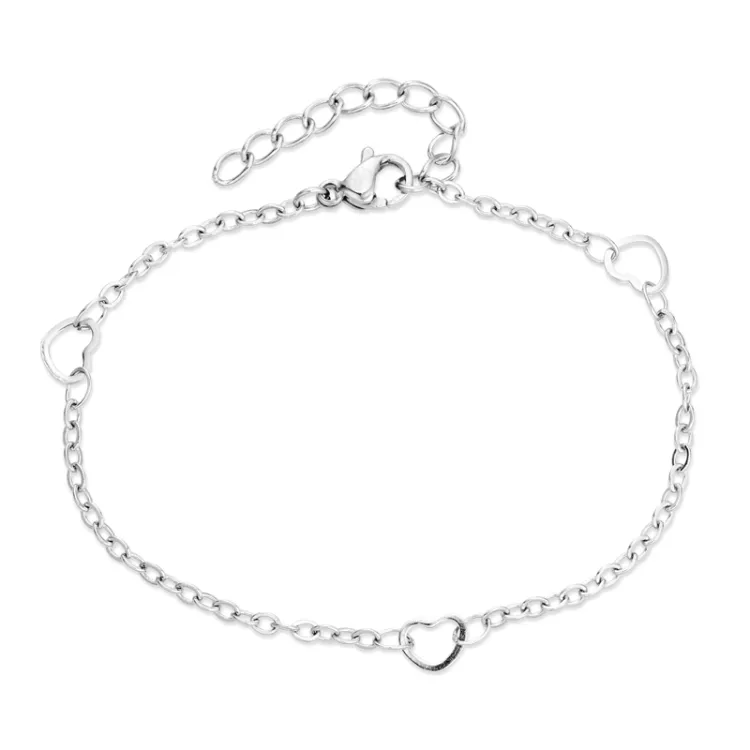waterproof hart armband in staal  x 5,0 mm  - OCEANA