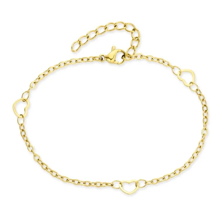 waterproof hart armband in verguld staal  x 5,0 mm  - OCEANA