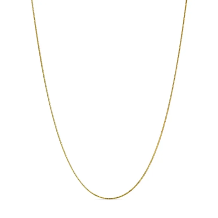 waterproof slangenketting in verguld staal  x 1,0 mm  - OCEANA