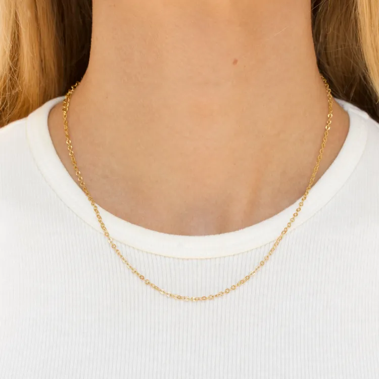 waterproof ketting in verguld staal  x 2,0 mm  - OCEANA