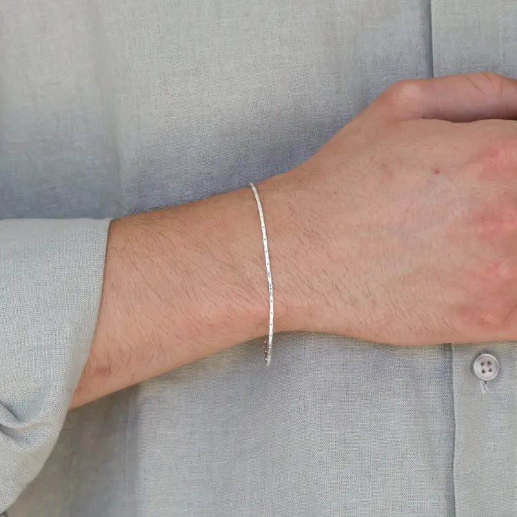 waterproof armband in staal  x 1,5 mm 