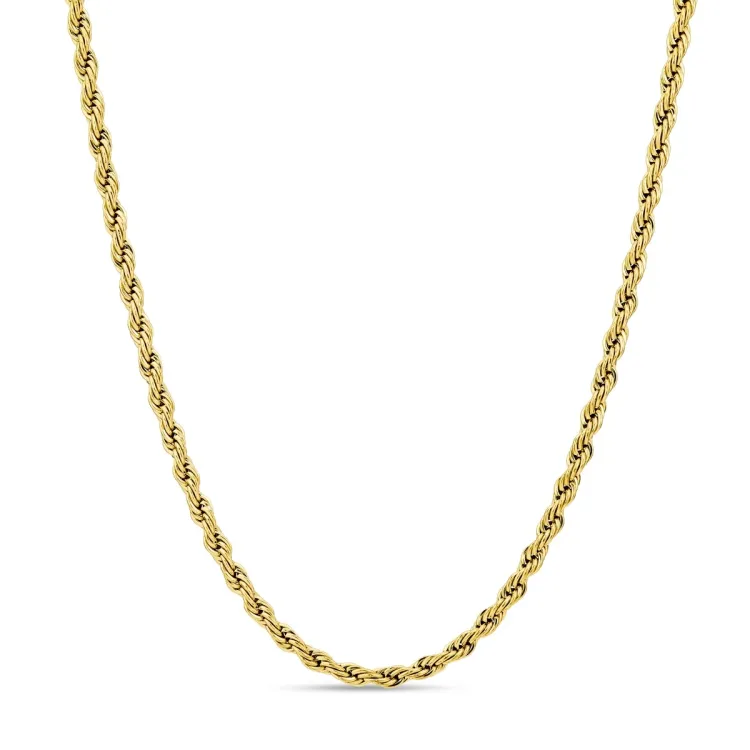waterproof ketting in verguld staal  x 3,65 mm 