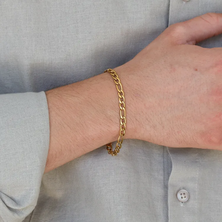 waterproof armband in verguld staal  x 5,0 mm 