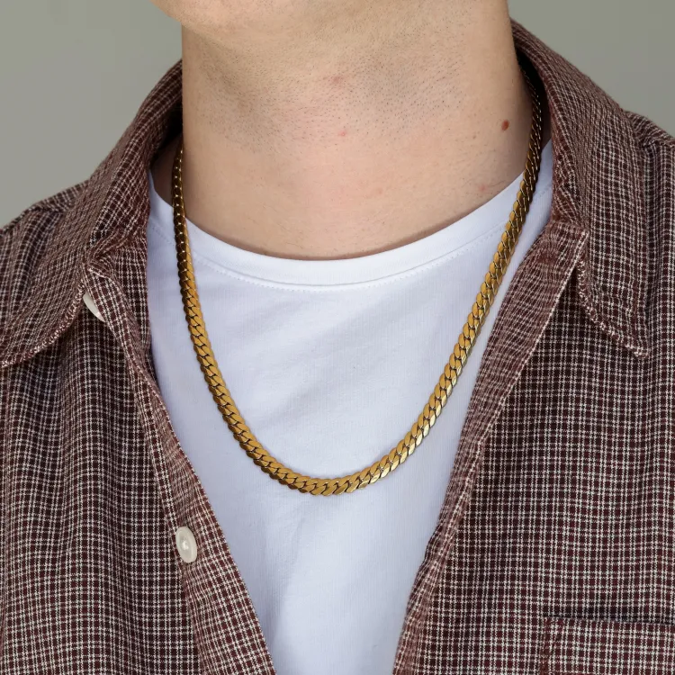 waterproof ketting in verguld staal  x 6,5 mm 
