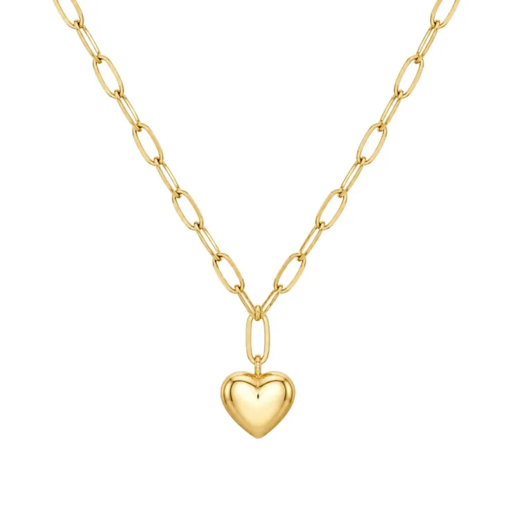 waterproof hart ketting in verguld staal - OCEANA