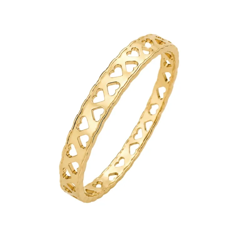 waterproof hart ring in verguld staal - Eliné
