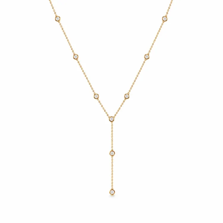 waterproof zirkoon ketting in verguld staal - OCEANA