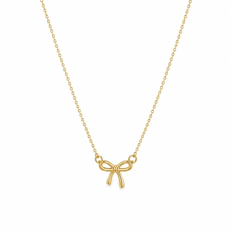 waterproof strikje ketting in verguld staal - OCEANA
