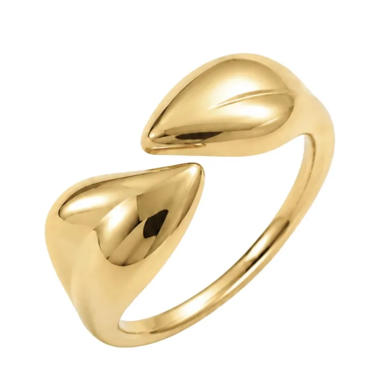 waterproof verstelbaar ring in verguld staal - OCEANA