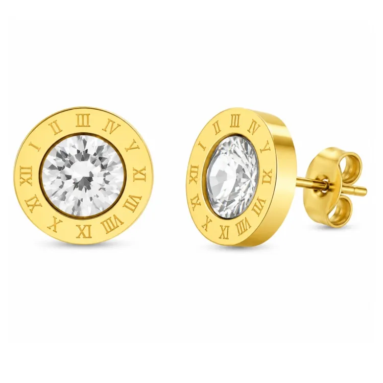 8 mm waterproof oorsteker in verguld staal - OCEANA