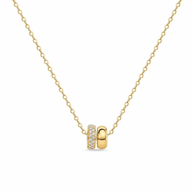 waterproof zirkoon ketting in verguld staal - OCEANA