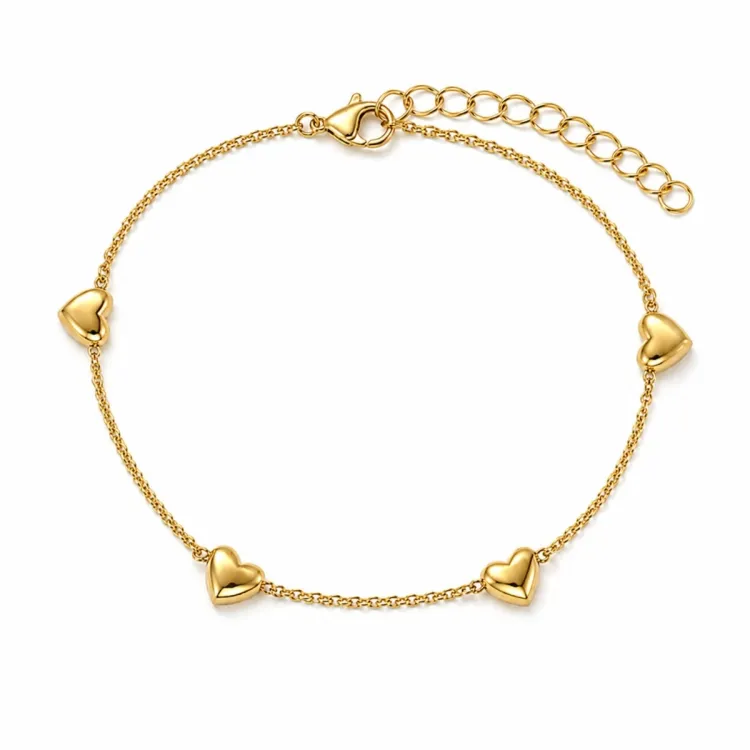 waterproof hart armband in verguld staal - OCEANA