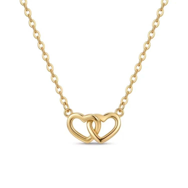 waterproof hart ketting in verguld staal - OCEANA