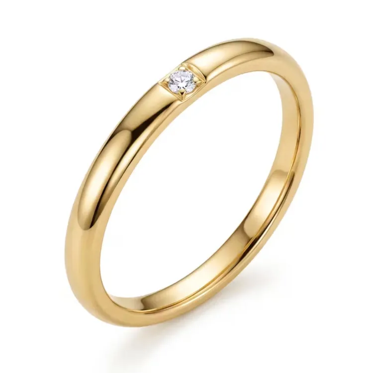 waterproof zirkoon mémoire ring in verguld staal - OCEANA